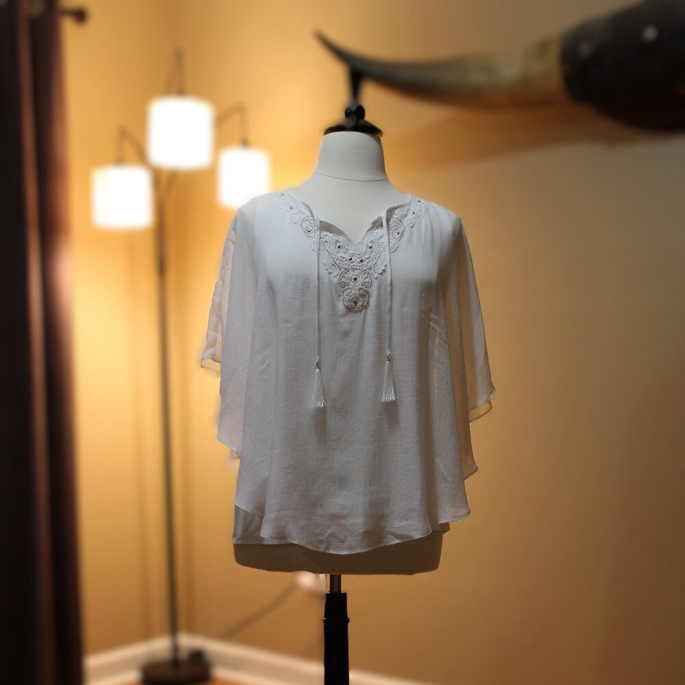 Boho Style White Top